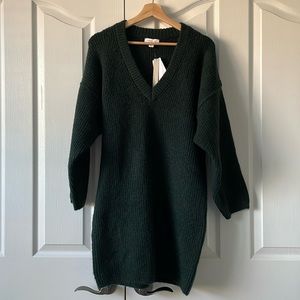 Topshop Green Sweater Dress XS